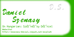 daniel szenasy business card